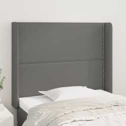 Tête de lit avec oreilles Gris 103x16x118/128 cm Similicuir 582350582350
