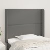 Tête de lit avec oreilles Gris 103x16x118/128 cm Similicuir 582350582350