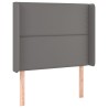 Tête de lit avec oreilles Gris 103x16x118/128 cm Similicuir 582350582350