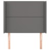 Tête de lit avec oreilles Gris 103x16x118/128 cm Similicuir 582350582350