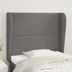 Tête de lit avec oreilles Gris 103x23x118/128 cm Similicuir 582351582351