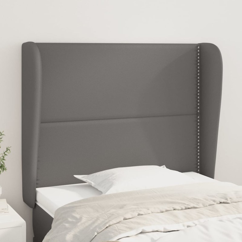 Tête de lit avec oreilles Gris 103x23x118/128 cm Similicuir 582351582351