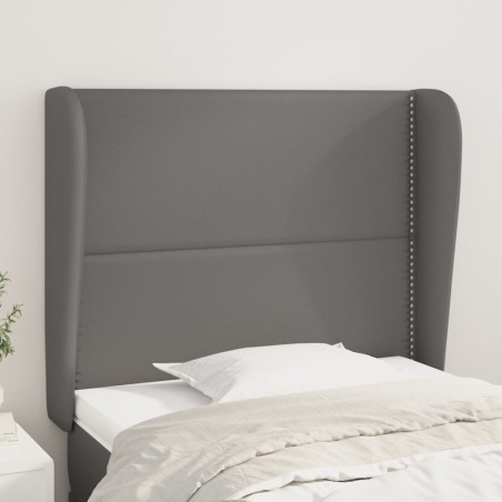 Tête de lit avec oreilles Gris 103x23x118/128 cm Similicuir 582351582351