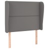 Tête de lit avec oreilles Gris 103x23x118/128 cm Similicuir 582351582351