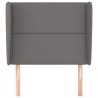 Tête de lit avec oreilles Gris 103x23x118/128 cm Similicuir 582351582351