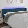 Tête de lit à LED Bleu foncé 203x16x78/88 cm Velours 582352582352