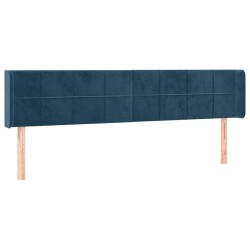 Tête de lit à LED Bleu foncé 203x16x78/88 cm Velours 582352582352
