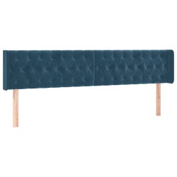Tête de lit à LED Bleu foncé 203x16x78/88 cm Velours 582353582353