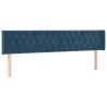 Tête de lit à LED Bleu foncé 203x16x78/88 cm Velours 582353582353