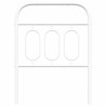 Tête de lit de remplacement métal blanc 75 cm 582356582356
