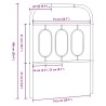 Tête de lit de remplacement métal blanc 75 cm 582356582356