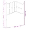 Tête de lit de remplacement métal blanc 75 cm 582357582357