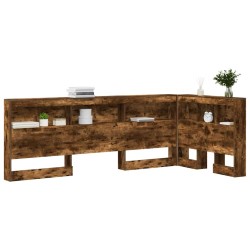 Tête de lit de rangement Chêne fumé 90 cm Bois d'ingénierie 582358582358