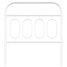 Tête de lit de remplacement métal blanc 80 cm 582359582359