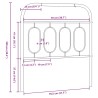 Tête de lit de remplacement métal blanc 80 cm 582359582359