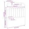 Tête de lit de remplacement métal blanc 90 cm 582361582361