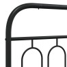 Tête de lit de remplacement métal noir 107 cm 582363582363