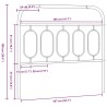 Tête de lit de remplacement métal noir 107 cm 582363582363