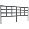  Tête de lit Gris 205,5x4x100 cm Bois massif de pin 