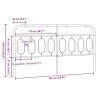Tête de lit de remplacement métal blanc 160 cm 582365582365