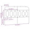 Tête de lit de remplacement métal blanc 150 cm 582366582366
