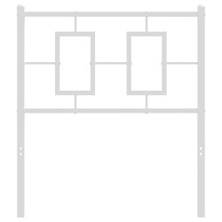 Tête de lit de remplacement métal blanc 75 cm 582368582368