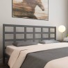  Tête de lit Gris 205,5x4x100 cm Bois massif de pin 
