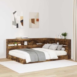 Tête de lit de rangement Chêne fumé 140 cm Bois d'ingénierie 582380582380