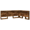 Tête de lit de rangement Chêne fumé 140 cm Bois d'ingénierie 582380582380