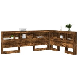 Tête de lit de rangement Chêne fumé 140 cm Bois d'ingénierie 582380582380