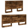 Tête de lit de rangement Chêne fumé 140 cm Bois d'ingénierie 582380582380