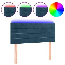 Tête de lit à LED Bleu foncé 80x5x78/88 cm Velours 582386582386