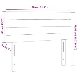 Tête de lit Bleu foncé 80x5x78/88 cm Velours 582399582399