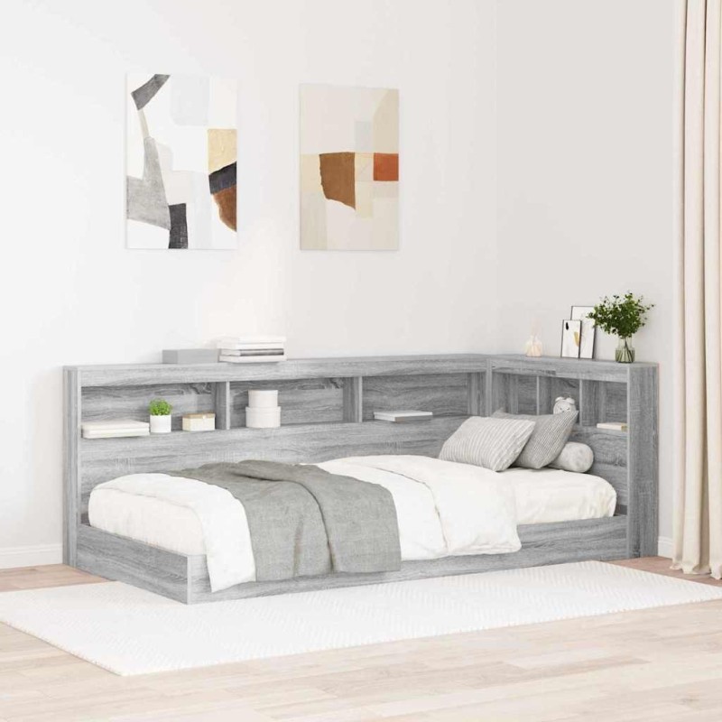 Tête de lit de rangement Gris Sonoma 90 cm Bois d'ingénierie 582404582404