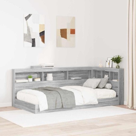 Tête de lit de rangement Gris Sonoma 90 cm Bois d'ingénierie 582404582404