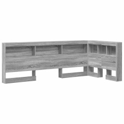 Tête de lit de rangement Gris Sonoma 90 cm Bois d'ingénierie 582404582404