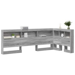 Tête de lit de rangement Gris Sonoma 90 cm Bois d'ingénierie 582404582404