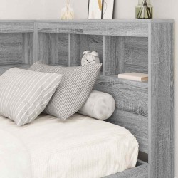 Tête de lit de rangement Gris Sonoma 90 cm Bois d'ingénierie 582404582404