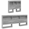 Tête de lit de rangement Gris Sonoma 90 cm Bois d'ingénierie 582404582404