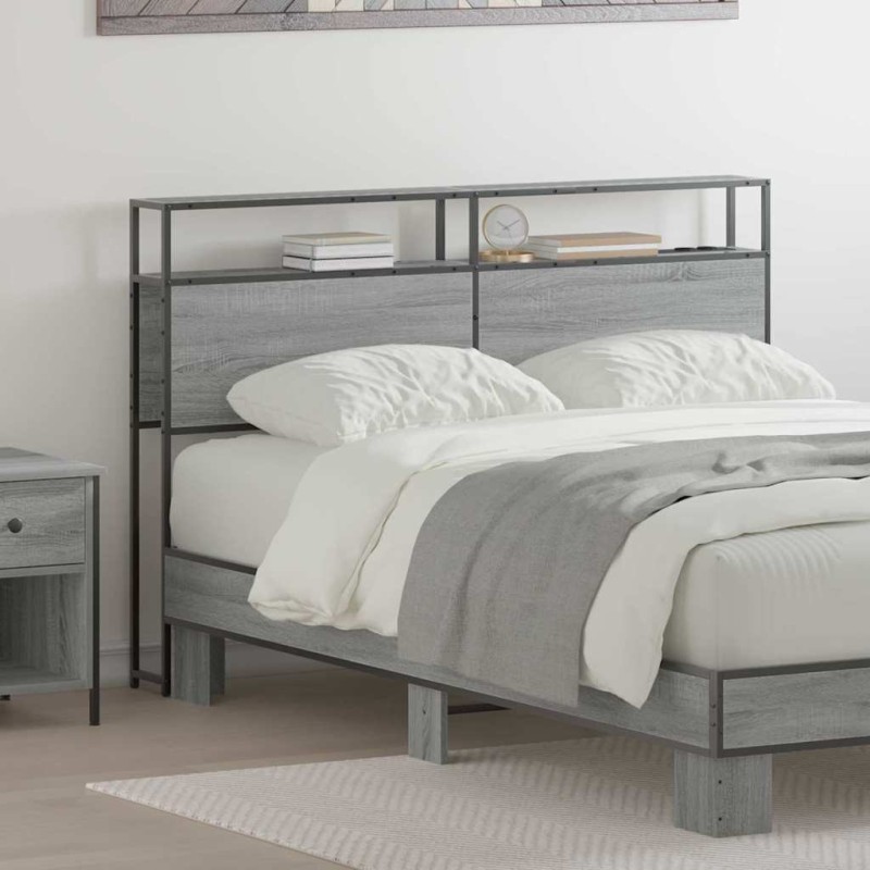 Tête de lit de rangement Sonoma gris Bois d'ingénierie 582405582405