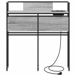 Tête de lit de rangement Sonoma gris Bois d'ingénierie 582406582406