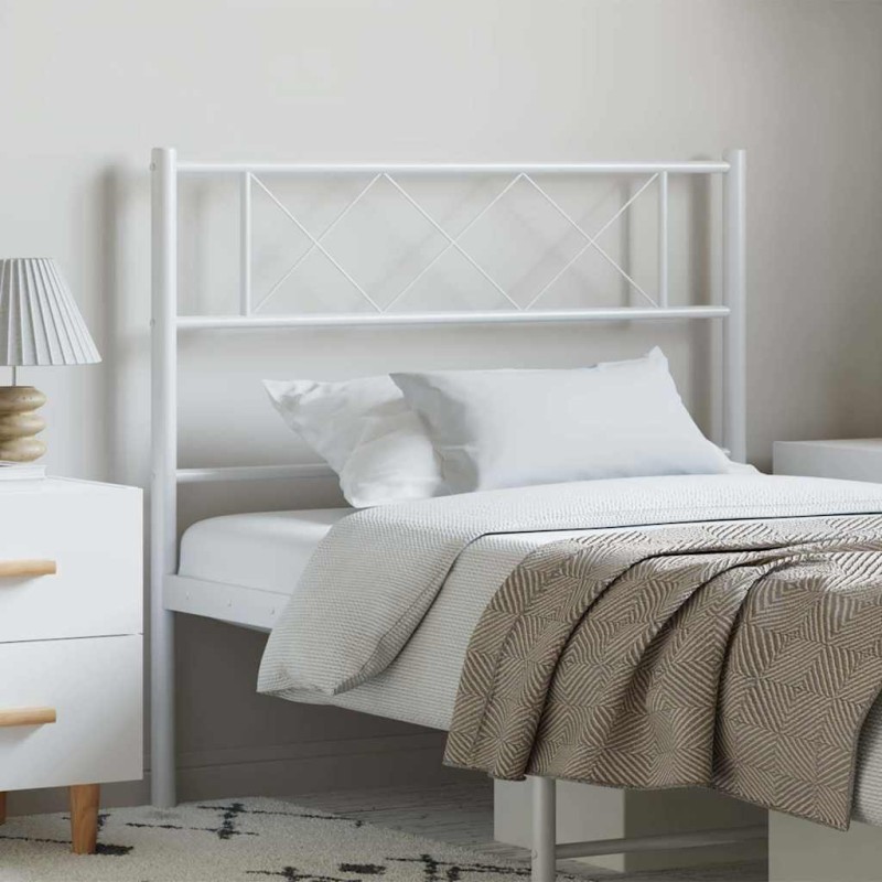 Tête de lit de remplacement métal blanc 100 cm 582409582409