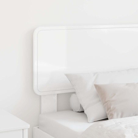 Tête de lit Blanc Brillant Bois d'ingénierie 582416582416