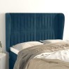 Tête de lit avec oreilles Bleu foncé 147x23x118/128 cm Velours 582420582420