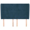 Tête de lit avec oreilles Bleu foncé 147x23x118/128 cm Velours 582420582420