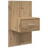 Tête de lit avec armoire 3 pcs Chêne artisanal 582426582426