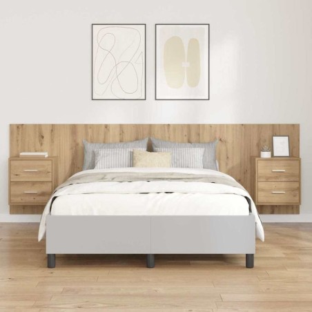 Tête de lit avec armoire 3 pcs Chêne artisanal 582428582428