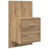 Tête de lit avec armoire 3 pcs Chêne artisanal 582428582428