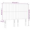 Tête de lit à LED Taupe 144x5x118/128 cm Tissu 582430582430