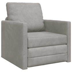 Canapé-Lit Gris clair 74 x 77 x 81 cm Velours 582435582435